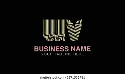 WV initial logo | initial based abstract modern minimal creative logo, vector template image. luxury logotype , real estate homie . typography . initials 