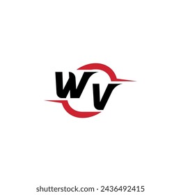 WV initial logo cool and stylish concept for esport or gaming logo as your inspirational