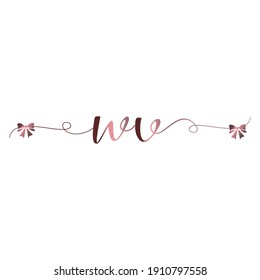 WV Initial Logo Handschrift moderne Luxusmode