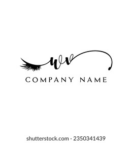 Vector de eyelefante del logotipo inicial de WV