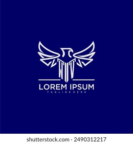 WV initial monogram for business logo with eagle image
