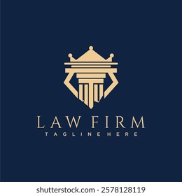 WV initial monogram logo for lawfirm vector design