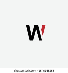 WV initials letter creative logo icon vector black color free download