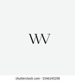 WV initials letter creative logo icon vector black color free download