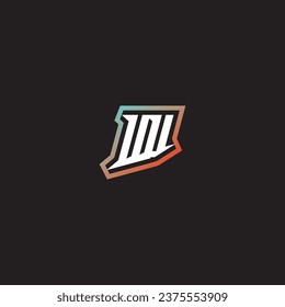 WV letter combination cool logo esport initial and cool color gradattion ideas