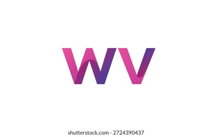 WV Letter Gradient Monogram Logo for Modern Business Branding