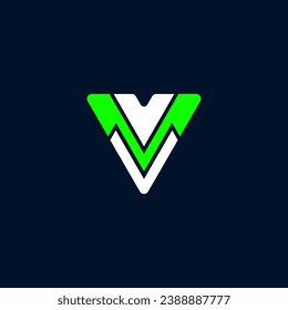 WV letter initial logo design vector template