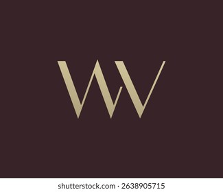 WV letter logo icon design. Classic style luxury initials monogram.