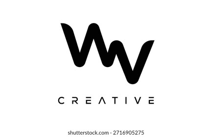 WV Letter Monogram Logo for Modern Creative Brand Identity