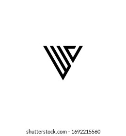 PLANTILLA DE ABSTRACTO DE LOGOTIPO DE LA LETRA WV