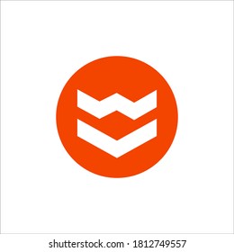 WV logo design vector sign