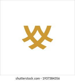 WV logo design vector sign 