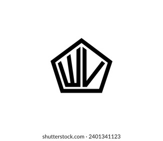 WV logo design vector template
