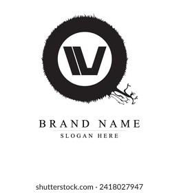 WV logo letter design on luxury background. QW logo monogram initials letter concept. WV icon logo design. elegant and Professional letter icon design on white background. IV	
