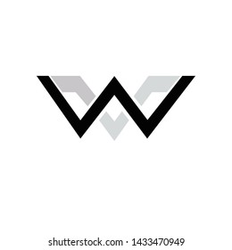 WV Logo Letter Vector Illustration