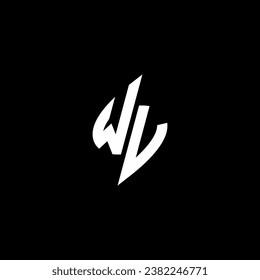 WV monogram esport logo design with cool shape concept in vector