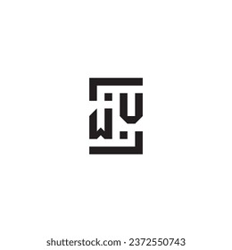 logotipo retro de concepto cuadrado de WV en diseño profesional de alta calidad que se imprimirá en cualquier medio impreso