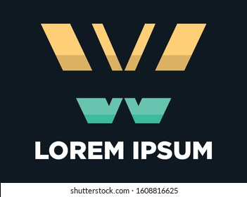 WV vector logo with black background