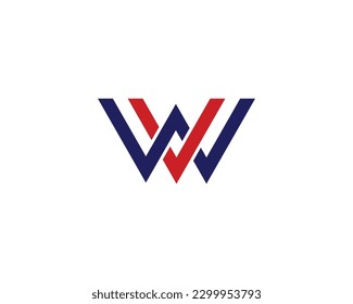 VW-Logo-Design, Vektorgrafik-Vorlage