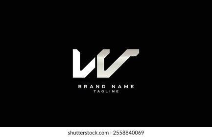 WV, VW, VV, Abstract initial monogram letter alphabet logo design