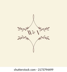 WV wedding initial logo letters in high quality professional design that will print well across any print media