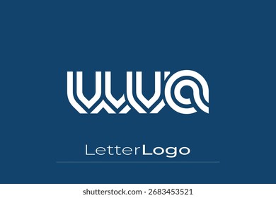 WVA Creative Unique Modern Letter Logo Design. Elegant Monogram Logo Design with Decorative Elements and Typography