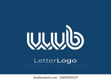 WVB Creative Unique Modern Letter Logo Design. Elegantes Monogramm-Logo-Design mit dekorativen Elementen und Typografie