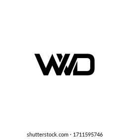 diseño del logotipo original de la letra wvd en monograma