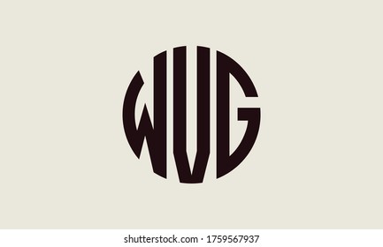 WVG Circle Emblem Abstract Monogram Letter Mark Vector Logo Template