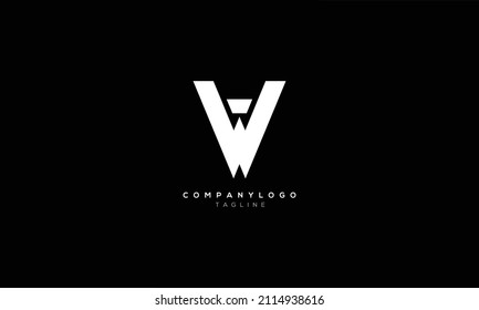 WW Abstract initial monogram letter alphabet logo design