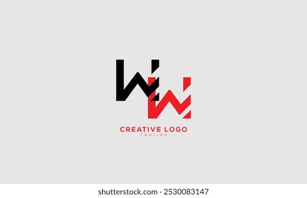 WW Abstraktes anfängliches Monogramm Buchstaben Alphabet Logo Design