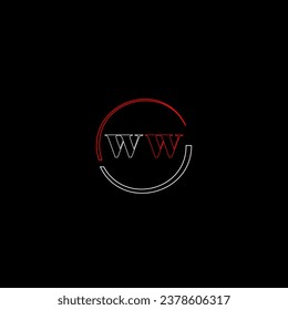plantilla de diseño de logotipo de letras modernas creativas WW