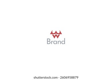 WW Devil Horns Logo, Letter WW Fiery Design With White Background. 