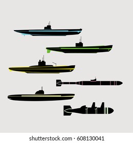WW II Submarine Vector