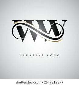 WW Infinity Monogram Logo – Elegant Modern Letter mark Design with Luxury Loop and Stylish Branding Symbol
