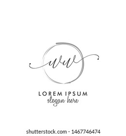 WW Initial beauty monogram logo vector