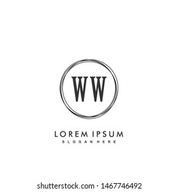 WW Initial beauty monogram logo vector