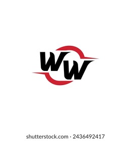 WW logotipo inicial concepto fresco y elegante para la exportación o el logotipo de juegos como su inspiración