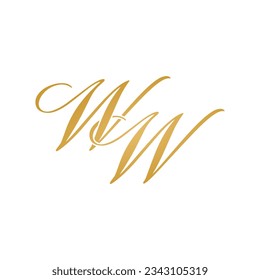 WW initial logo design vector stock