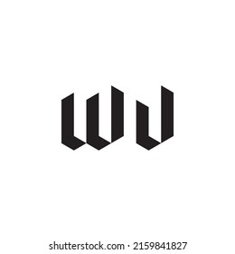 WW initial logo letters in high quality professional design that will print well across any print media