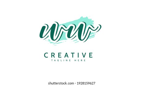 WW Initials, handwriting logo vector