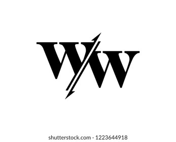 WW initials logo sliced