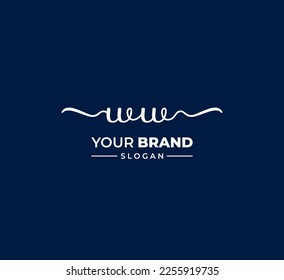WW letter logo design template elements. Modern abstract digital alphabet letter logo. Vector illustration.