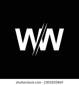 WW letter logo design template elements. WW letter vector logo.