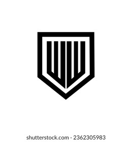 WW letter logo design with white background in illustrator. Vector logo, calligraphy designs for logo, Poster, Invitation, etc.