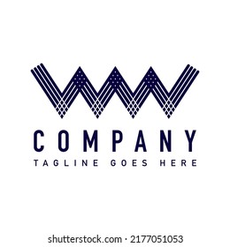 WW letter logo.WW monogram logo design.