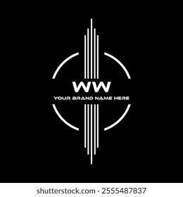 WW logo design, WW simple and modern logo. WW luxurious alphabet design