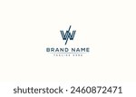 WW logo Design Template Vector Graphic Branding Element.