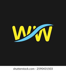 WW logo design. Trendy awesome artistic WW initial based Alphabet icon logo.