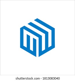 Signo vectorial de diseño de logotipo WW